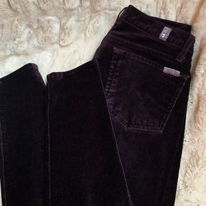 7 for All Mankind Velvet Skinny Dark Purple